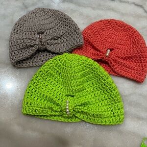 Baby girl hat, handmade , two sizes